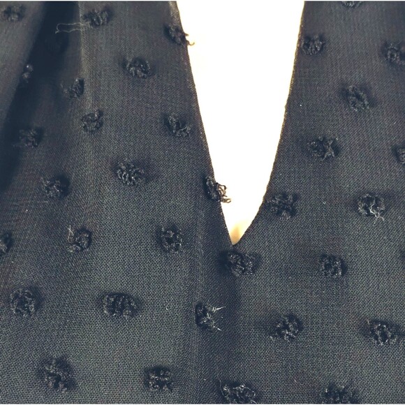 Dress Size S Black Sheer Chiffon Dotted Swiss Cute Goth Victorian Castle Regency - Picture 4 of 12